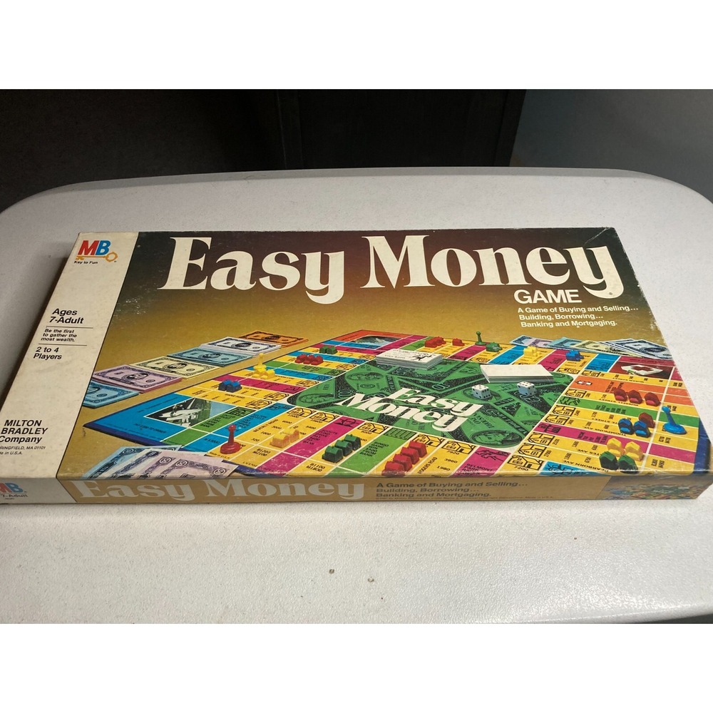 Vintage 1974 Easy Money Board Game Milton Bradley Rival to Monopoly Complete